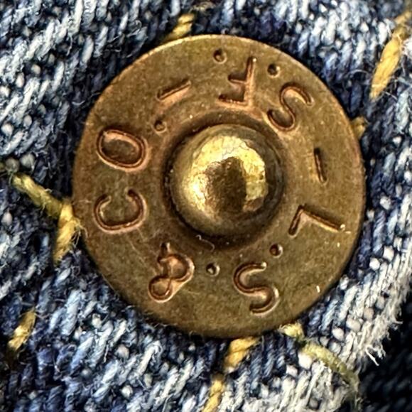 Mens Levi's 505 Straight Leg Jeans Blue Medium Wash Denim Pants sz 38x30 Classic - Picture 9 of 14